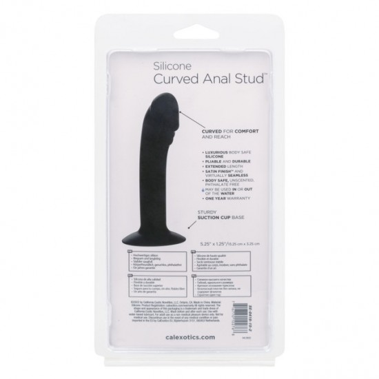 Анальный фаллоимитатор SILICONE CURVED ANAL STUD