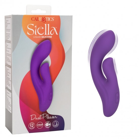 Вибратор-кролик Stella Liquid Silicone Dual Pleaser