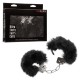 Металлические наручники с искусственным мехом ULTRA FLUFFY FURRY CUFFS-BLACK