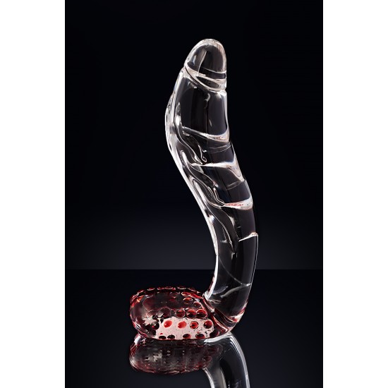 Нереалистичный фаллоимитатор Sexus Glass, стекло, прозрачный, 17,5 см