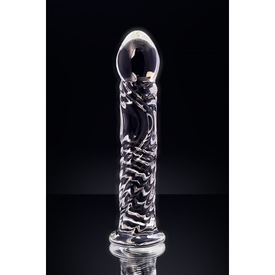 Нереалистичный фаллоимитатор Sexus Glass, стекло, прозрачный, 16,5 см 10070136