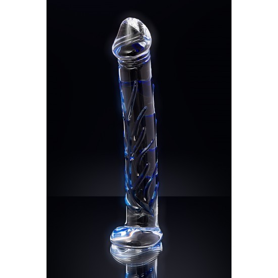 Нереалистичный фаллоимитатор Sexus Glass, стекло, прозрачный, 17 см