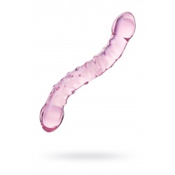 Двусторонний фаллоимитатор Sexus Glass, стекло, розовый, 20,5 см Двусторонний фаллоимитатор Sexus Glass, стекло, розовый, 20,5 см
