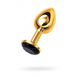 Анальная втулка Metal by TOYFA, металл, золотая, с черным кристаллом, 7,5 см, Ø 3 см, 145 г Анальная втулка Metal by TOYFA, металл, золотая, с черным кристаллом, 7,5 см, Ø 3 см, 145 г