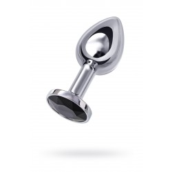 Анальная втулка Metal by TOYFA, металл, серебряная, с черным кристаллом, 7,5 см, Ø 3 см, 145 г Анальная втулка Metal by TOYFA, металл, серебряная, с черным кристаллом, 7,5 см, Ø 3 см, 145 г