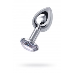 Анальная втулка Metal by TOYFA, металл, серебряная, с белым кристаллом, 7,5 см, Ø 3 см, 145 г Анальная втулка Metal by TOYFA, металл, серебряная, с белым кристаллом, 7,5 см, Ø 3 см, 145 г