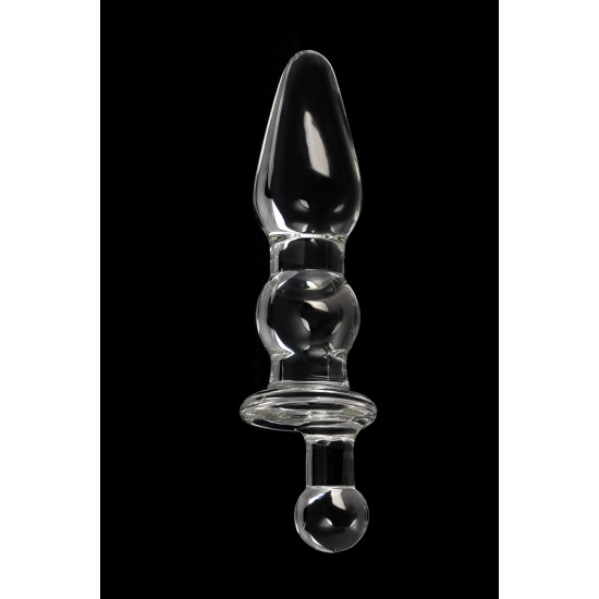 Анальная втулка Sexus Glass, стекло, прозрачная, 17 см, Ø 3,5 см