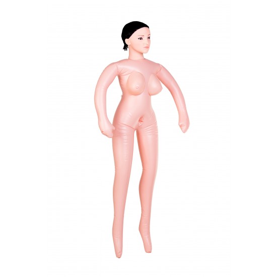 Кукла надувная Dolls-X by TOYF Nurse Emilia, реалистичная голова,брюнетка, с двумя отверстиями
