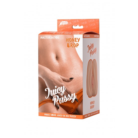 Мастурбатор реалистичный TOYFA Juicy Pussy Honey Drop, вагина, TPR, телесный, 15 см