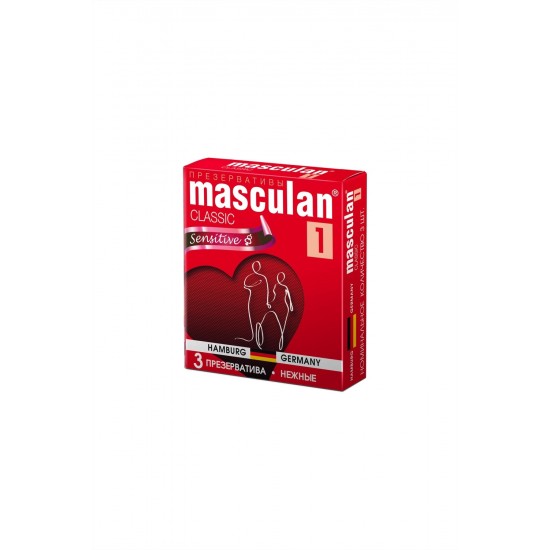 Презервативы Masculan Classic 1, 3 шт.  Нежные (Senitive)