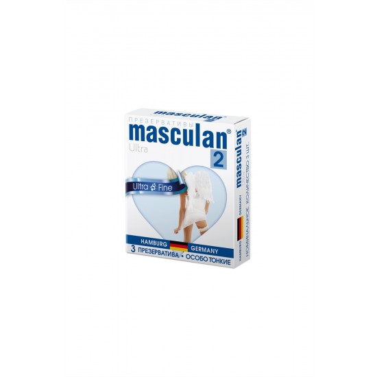 Презервативы Masculan Ultra 2,  3 шт.  Особо тонкие (Ultra Fine)  ШТ