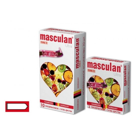 Презервативы Masculan Ultra 1 3 шт Тутти-Фрутти (Tutti-Frutti)