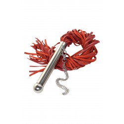 Плеть TOYFA Theatre, кожаная, красная, 70 см