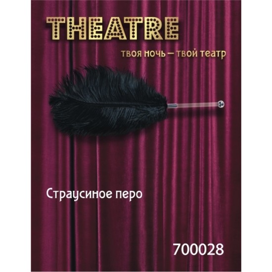 Перо TOYFA Theatre, страусиное черное, 40 см