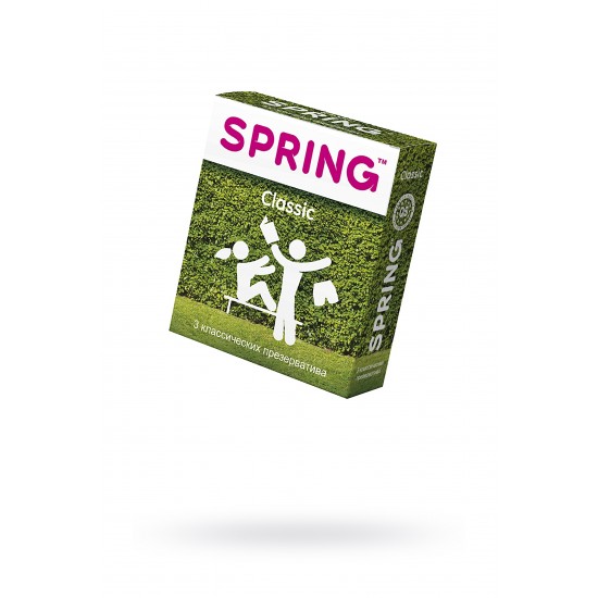 Презервативы Spring Classic, классические, латекс, 17,5 см, 3 шт