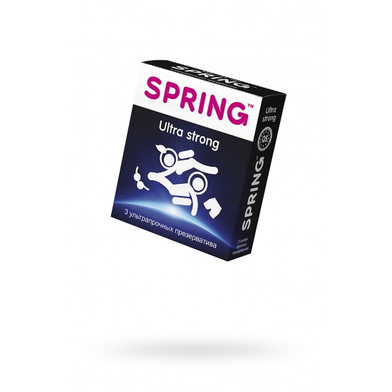 Презервативы Spring Ultra strong, утолщенные, латекс, 17,5 см, 3 шт