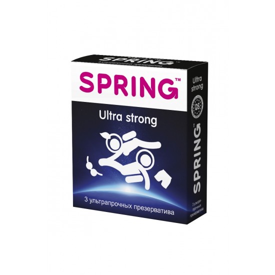 Презервативы Spring Ultra strong, утолщенные, латекс, 17,5 см, 3 шт