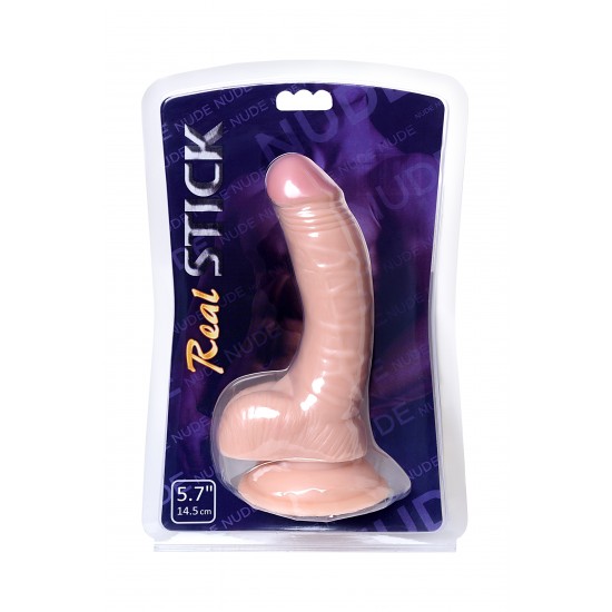 Реалистичный фаллоимитатор TOYFA RealStick Nude, PVC, телесный, 18 см