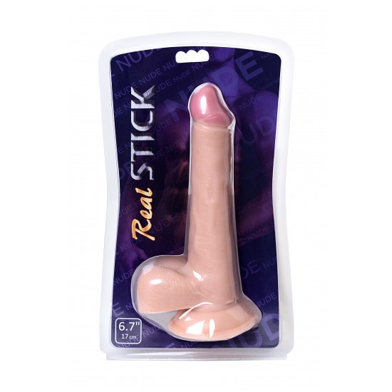 Реалистичный фаллоимитатор TOYFA RealStick Nude, PVC, телесный, 22,5 см