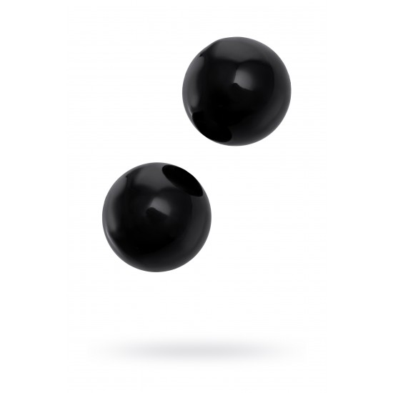 Вагинальные шарики Sexus Glass, стекло, черные, Ø 3,2 см