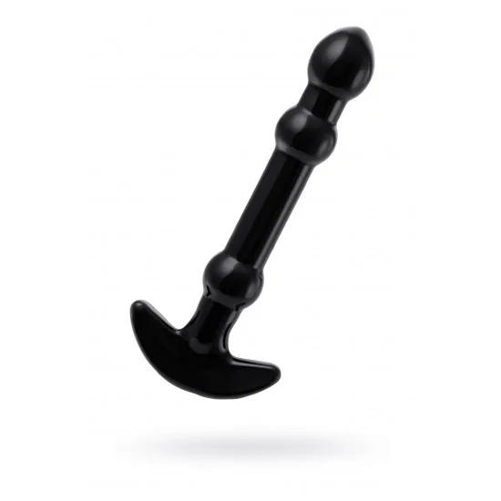 Нереалистичный фаллоимитатор Sexus Glass, стекло, черный, 19 см 912235