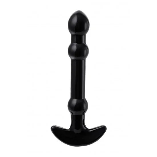 Нереалистичный фаллоимитатор Sexus Glass, стекло, черный, 19 см 912235