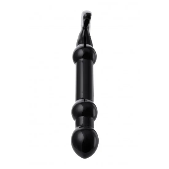 Нереалистичный фаллоимитатор Sexus Glass, стекло, черный, 19 см 912235
