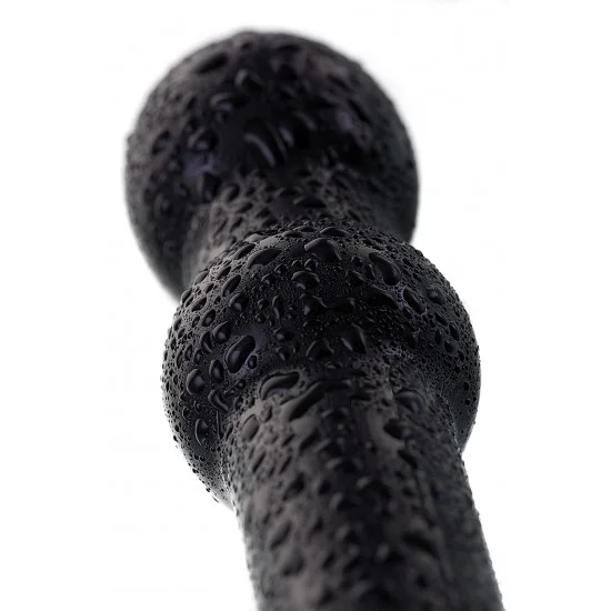 Нереалистичный фаллоимитатор Sexus Glass, стекло, черный, 19 см 912235