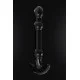 Нереалистичный фаллоимитатор Sexus Glass, стекло, черный, 19 см 912235