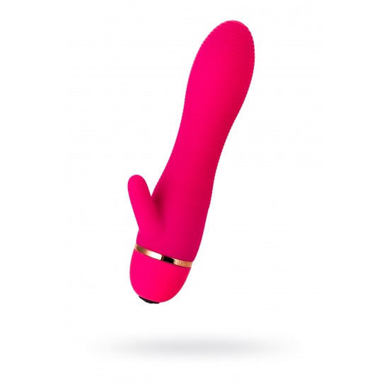 Вибратор TOYFA A-Toys с клиторальным стимулятором, силикон, розовый, 15 см