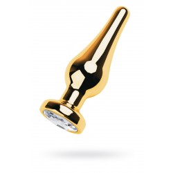 Анальная втулка Metal by TOYFA, металл, золотая, с кристаллом цвета алмаз, 10 см, Ø 3 см, 95 г Анальная втулка Metal by TOYFA, металл, золотая, с кристаллом цвета алмаз, 10 см, Ø 3 см, 95 г