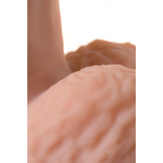 Страпон-гигант на креплении LoveToy, реалистичный, neoskin, телесный, 24,5 см, Ø 6,7 см
