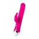 Вибратор с клиторальным стимулятором JOS BALLE, с движущимися шариками, силикон, розовый, 23 см