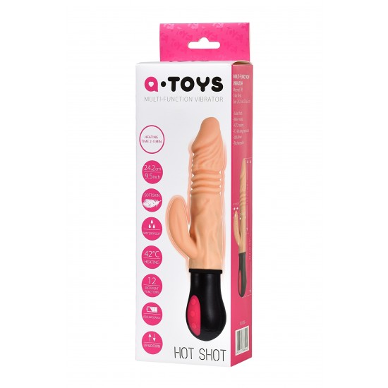 Реалистичный вибратор TOYFA A-Toys Hot shot с функцией Up-Down, TPE, телесный, 24,2 см