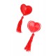 Пэстис Erolanta Lalit, в форме сердец, с кисточками, тканевые, красный
