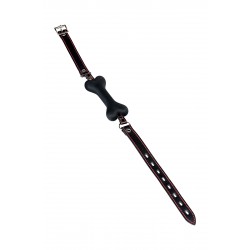 Кляп-трензельTOYFA Theatre ,в виде косточки,черный Кляп-трензельTOYFA Theatre ,в виде косточки,черный