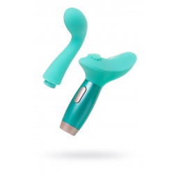 Нереалистичный вибратор Le Stelle PERKS SERIES EX-4, силикон, голубой, 16,5 см