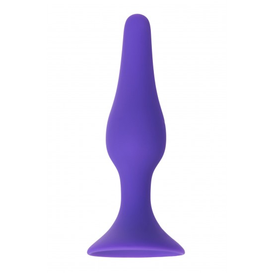 Анальная втулка Штучки-дрючки M, силикон, фиолетовый, 12,5 см