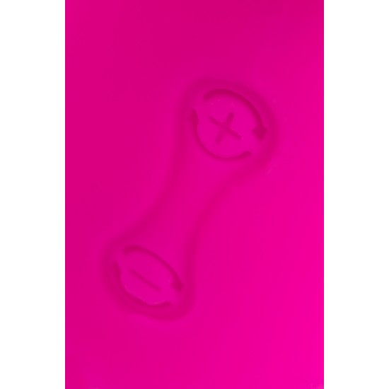Вибратор с клиторальным стимулятором L'EROINA, силикон, розовый, 19 см