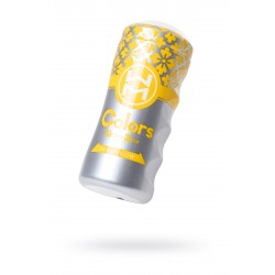 Мастурбатор нереалистичный MensMax Colors Frill Yellow, TPE, белый, 15 см