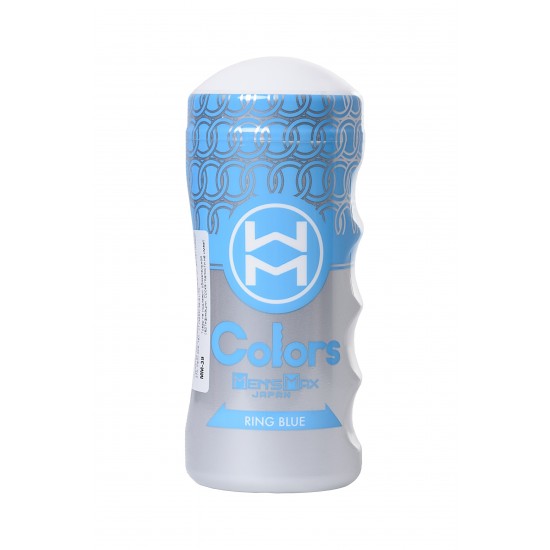 Мастурбатор нереалистичный MensMax Colors Ring Blue, TPE, белый, 15 см