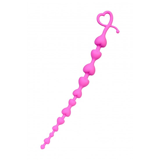 Анальная цепочка ToDo by Toyfa Long Sweety, силикон, розовая, 34 см, Ø 2,7 см