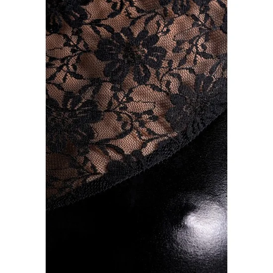 Платье Glossy Lulu из материала Wetlook, черное, L 955023-L Платье Glossy Lulu из материала Wetlook, черное, L 955023-L