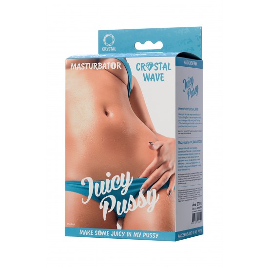 Мастурбатор реалистичный TOYFA Juicy Pussy Crystal Wave, TPE, 13,5 см