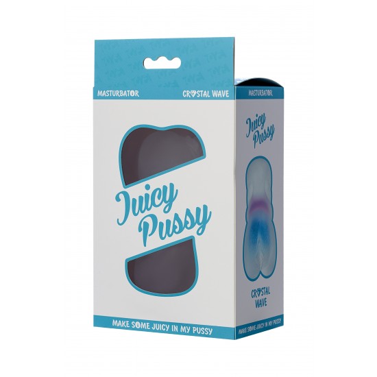 Мастурбатор реалистичный TOYFA Juicy Pussy Crystal Wave, TPE, 13,5 см