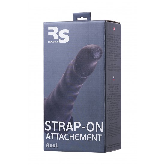 Насадка для страпона RealStick Strap-On by TOYFA Axel, PVC, чёрный, 17,5 см