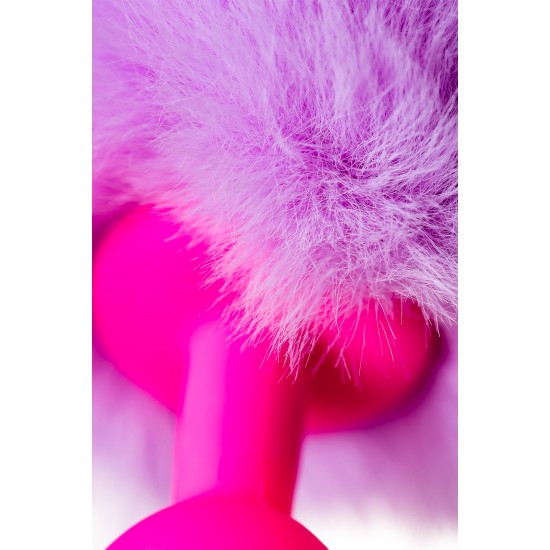 Анальная втулка с хвостом ToDo by Toyfa Sweet bunny, силикон, розовая, 13 см, Ø 2,8 см, 44