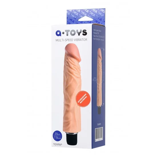 Реалистичный вибратор TOYFA A-Toys Rican, TPE, телесный, 22,5 см 761049 Реалистичный вибратор TOYFA A-Toys Rican, TPE, телесный, 22,5 см 761049