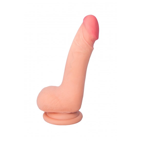 Реалистичный фаллоимитатор TOYFA RealStick Elite DILDO, TPR, телесный, 18,5 см