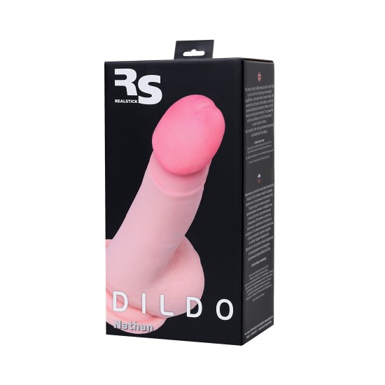 Реалистичный фаллоимитатор TOYFA RealStick Elite DILDO, TPR, телесный, 18,5 см